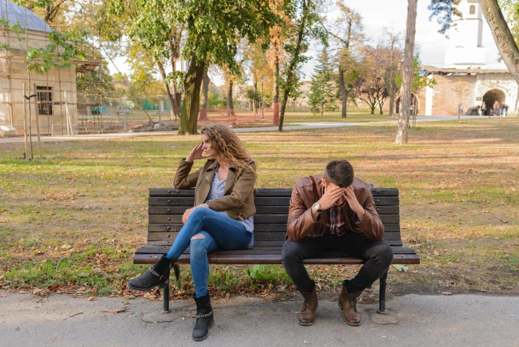 Image of an unhappy couple