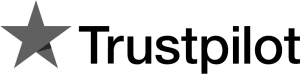 Trustpilot logo in grayscale on white background